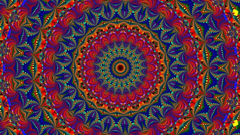 magic, textile, backgrounds, religion, close-up, 1080P, shape, ceiling, kaleidoscope art, geometric shape, multi colored, generative art, no people, animated ornament