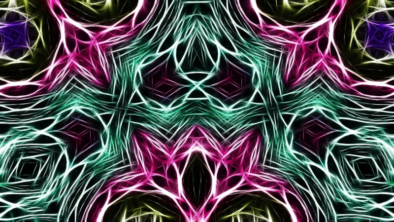 illuminated, chaos, night, abstract, close-up, large group of objects, variation, green color, design, creativity, art and craft, 1080P, celebration, psychedelic