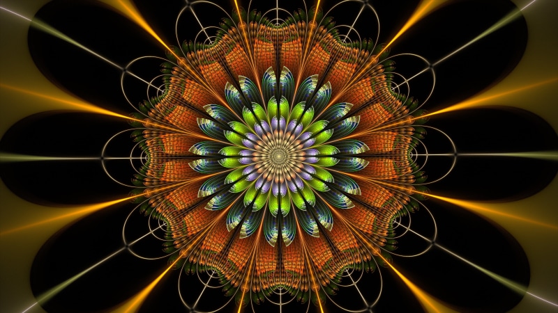 fractal art, internet, design, graphics, abstract, symmetry, glowing, digital composite, no people, computer network, 4K, shape, light - natural phenomenon