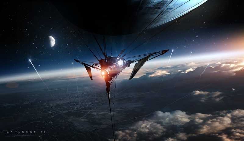 sky, technology, mode of transportation, motion, flying, star - space, planet, night, nature, blue, space, game, Moon, air vehicle, Sun, astronomy, application