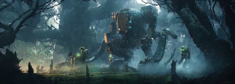 Space Suit, Robot, Exploration, 1080P, Sci Fi, Warrior, Forest