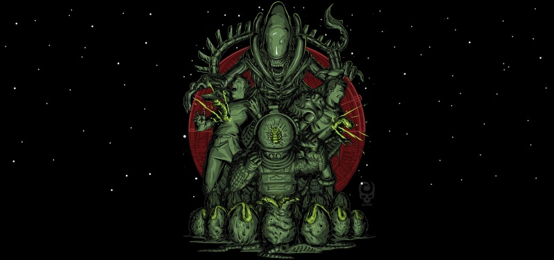 no people, green color, 4K, horror, indoors, craft, representation, human representation, close-up, art and craft, cut out, red, Alien (movie), sculpture