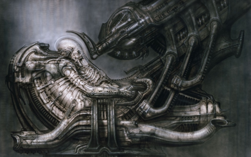 fi, alien, sci, horror, r, Evil, Aliens, h, artistic, art, fantasy, artwork, 2K, Giger, Dark, Xenomorph