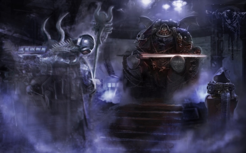 dark, space, marines, creepy, weapons, fiction, spooky, science, 1080P, ghost, sci, magic, 40k, warrior, futuristic, sword, warhammer