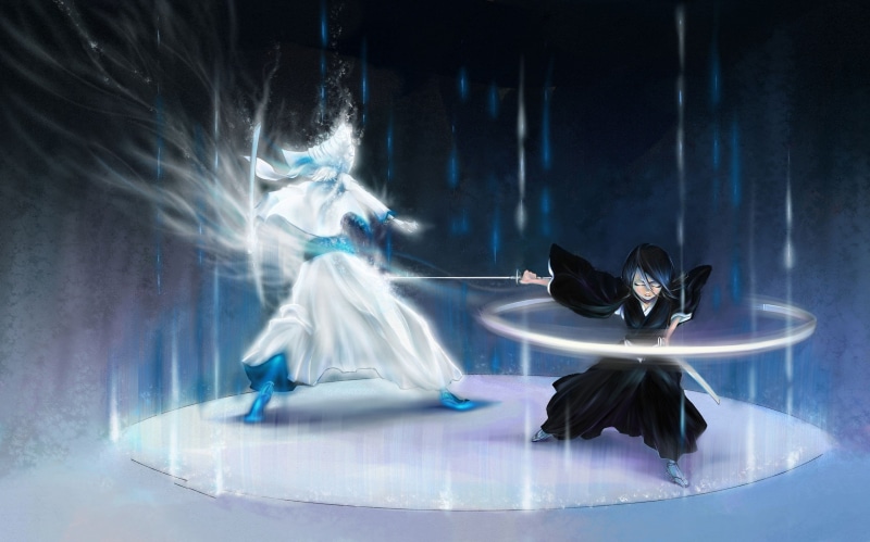 1080P, elegance, performance, clothing, men, people, dress, katana, ghost, rukia kuchiki, shinigami, rukiya, digital composite, long exposure, costume