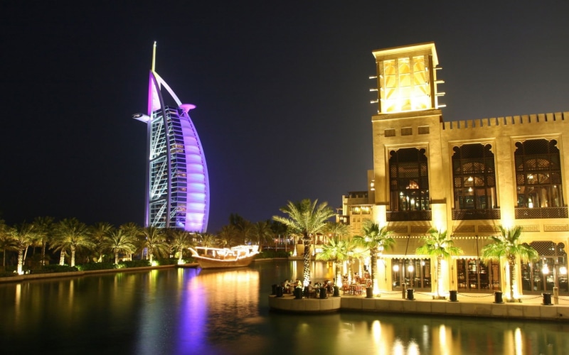 travel, building exterior, water, reflection, illuminated, built structure, 1080P, building, no people, tourism, white, modern, waterfront, architecture