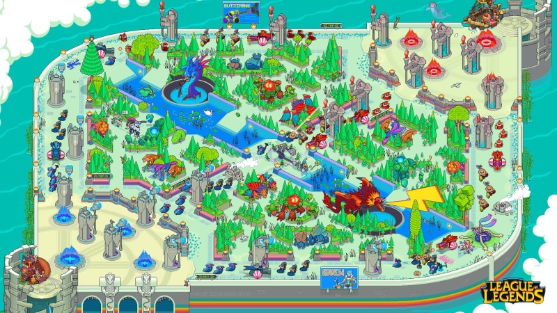 art and craft, creativity, screenshot, decoration, wall - building feature, game, multi colored, Kluft der Beschwörer, league, built structure, representation