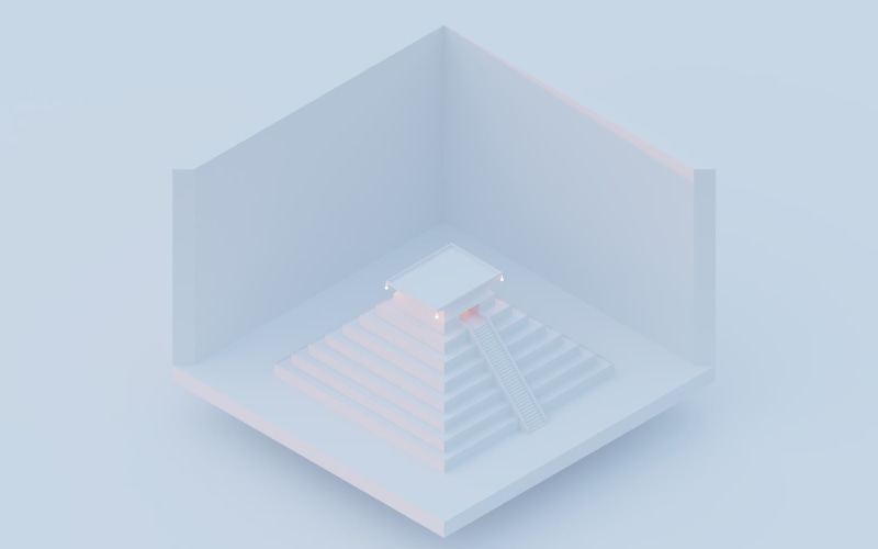 white background, education, open, indoors, creativity, isometric, close-up, simplicity, Blender, technology, studio shot, white color, geometric shape