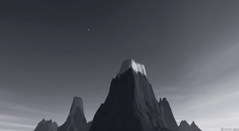 mountains, isometric, 1080P, low poly