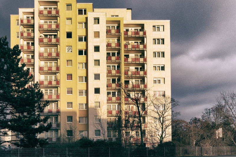 outdoors, residential district, architecture, building exterior, facade, built structure, cloud - sky, apartment, travel destinations, r, hesse, day, skyscraper