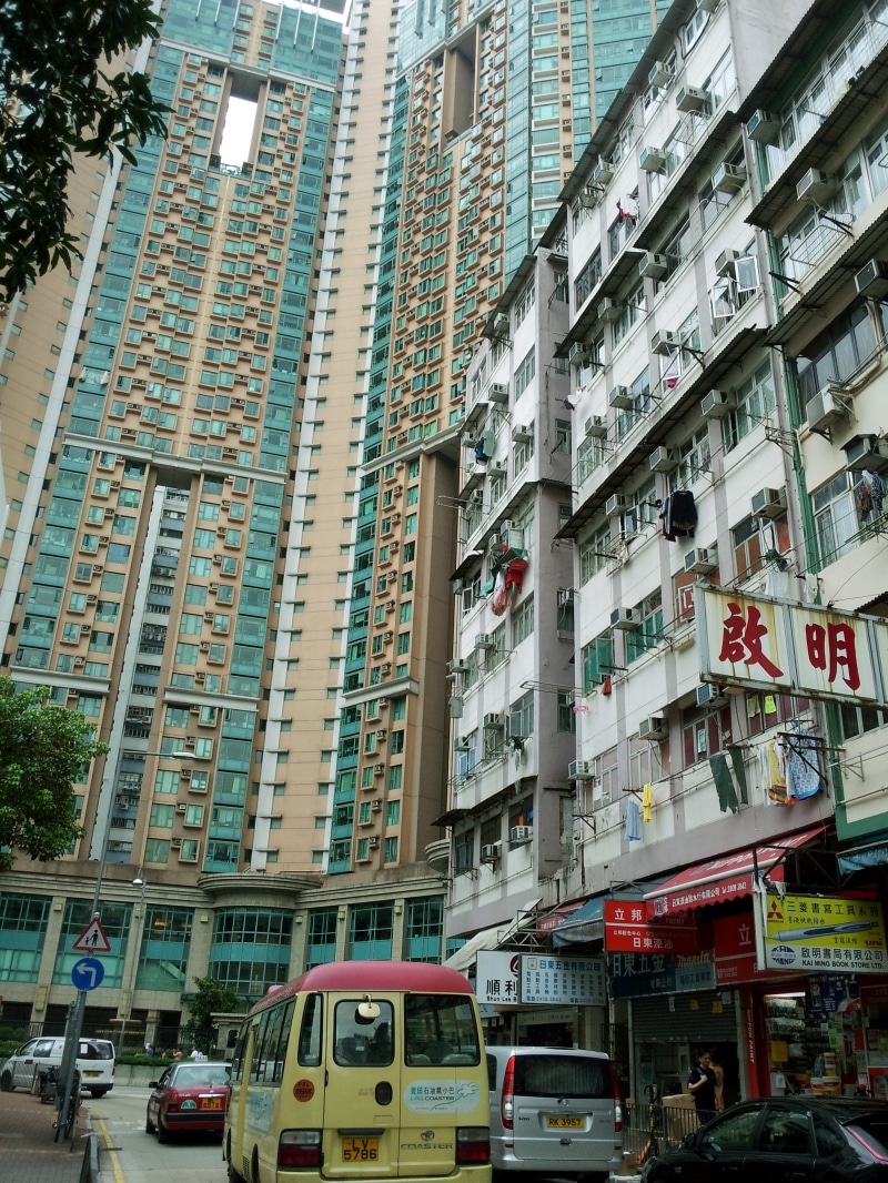 metropolis, facades, departments, car, city, land vehicle, architecture, urban space, tower, hong kong, skyscraper, 5K, travel, building, mode of transportation