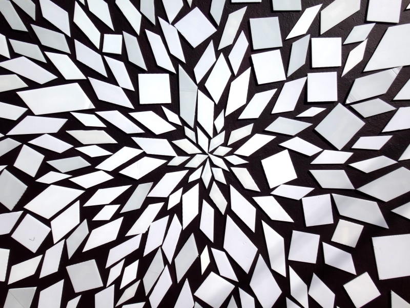 abstract, stained glass, architecture, rug, textured, spider web, black, white, ornament, repetition, design, 4K, creativity, paisley, indoors, floral design