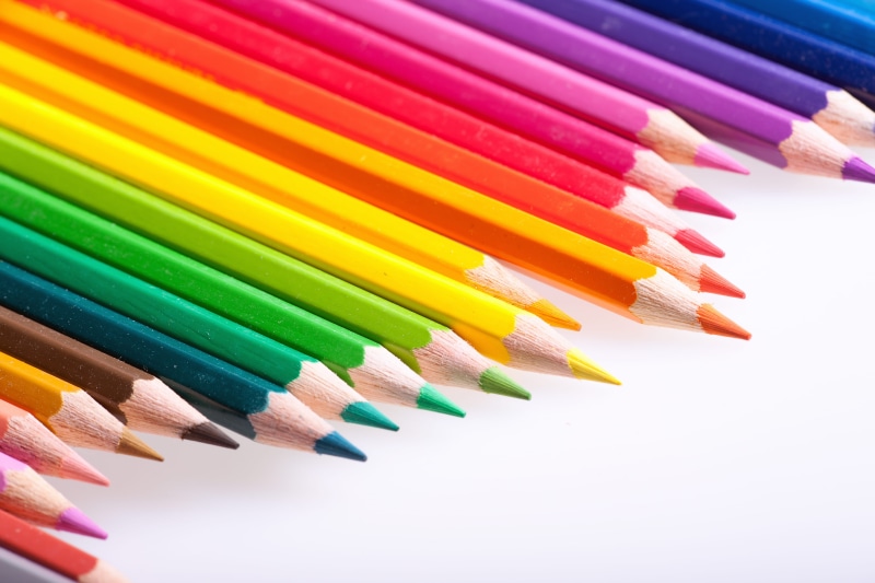supply, colored pencil, education, no people, art and craft, 4K, office, stationary, large group of objects, color, pencils, write, variety, white, multi colored