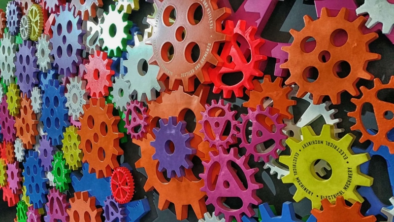 creativity, artistic, red, large group of objects, close up, colors, metal, full frame, for sale, backgrounds, multi colored, machinery, plastic, art, still life