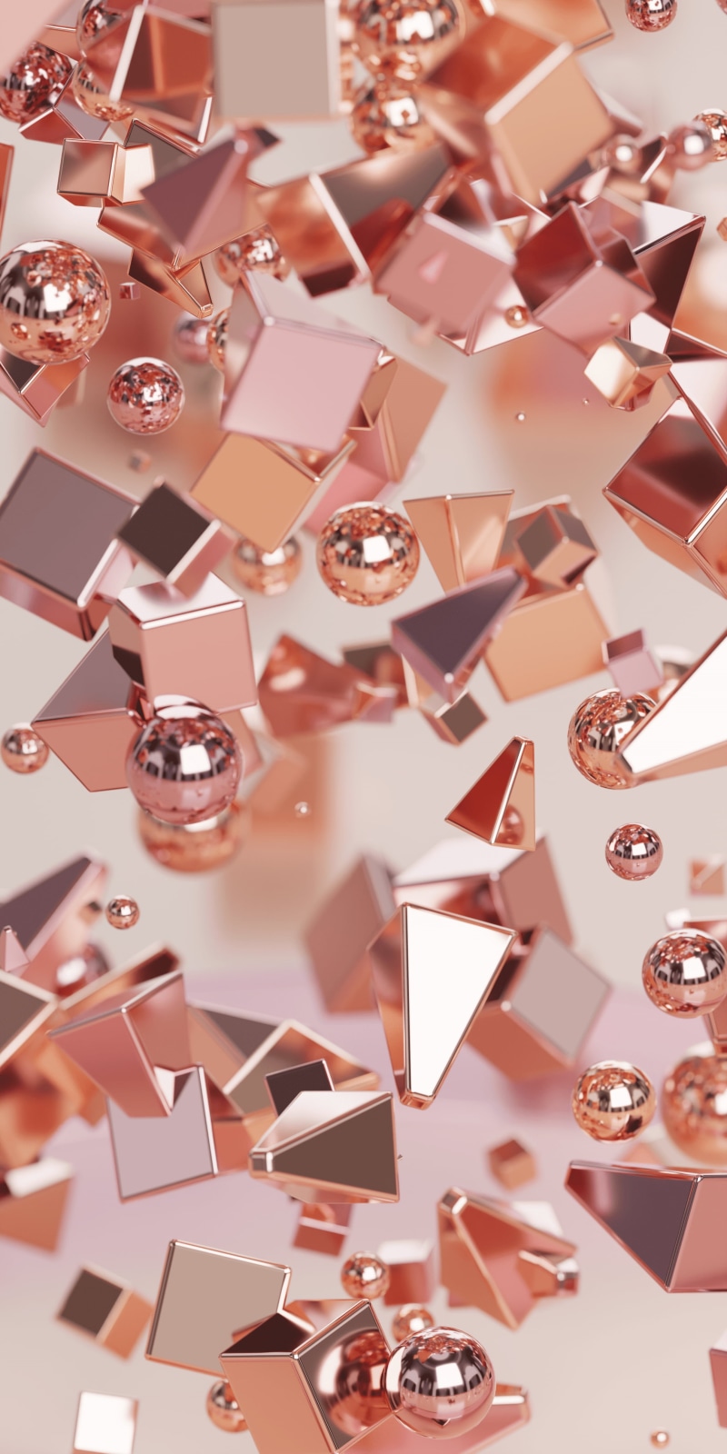 colorful, 4K, metal, geometric figures, abstract, 3D Abstract