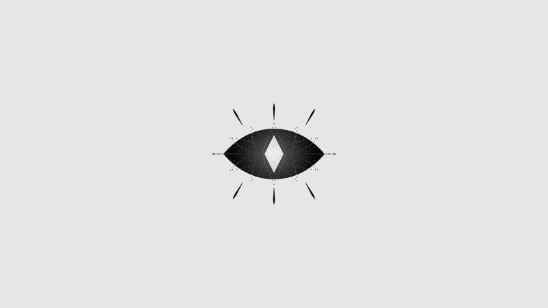 geometric figures, monochrome, white background, 1080P, illustration