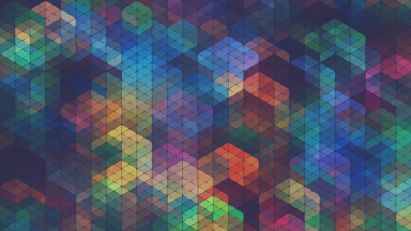 digital art, drawing, landscape, geometric figures, colorful, 1080P