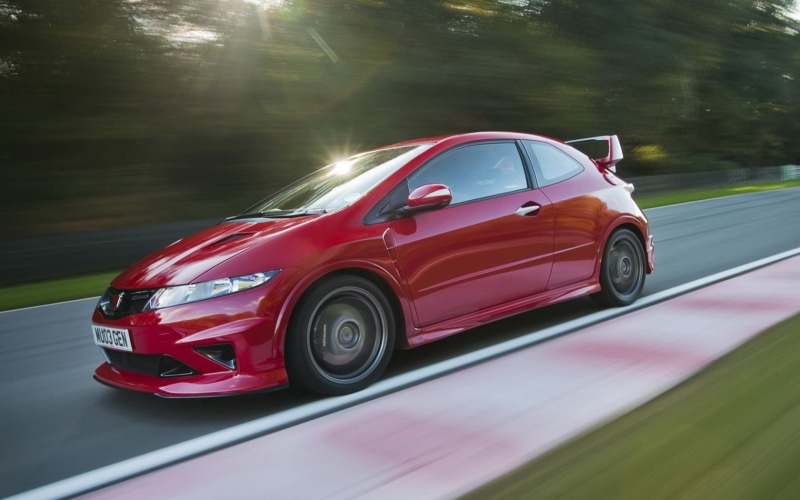 motor vehicle, on the move, blurred motion, speed, luxury, transportation, road trip, white, red, motion, 720P, type r, day, car, plant, Honda Civic, road