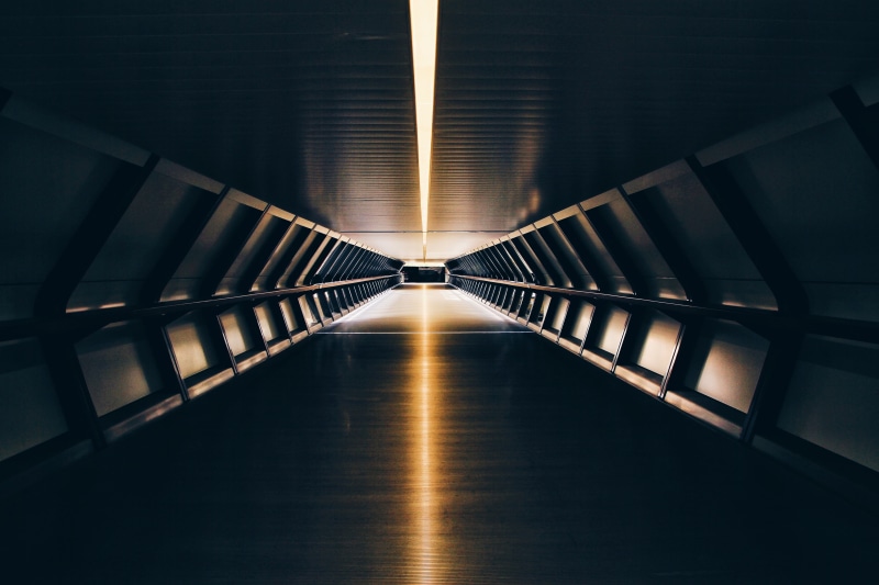 light - Natural Phenomenon, water, abstract, urban Scene, bridge - man made structure, blue, concrete, night, footbridge, connection, corridor, backgrounds