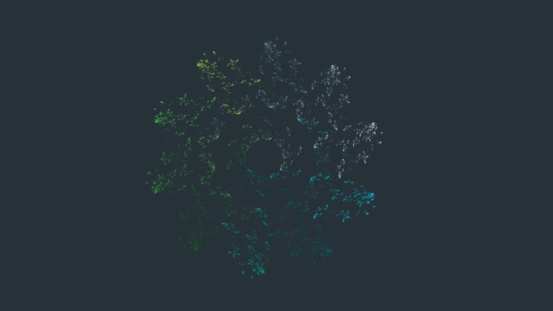 high angle view, geometry, beauty in nature, tree, nature, cut out, copy space, cold temperature, studio shot, green color, no people, plant, 1080P, grey