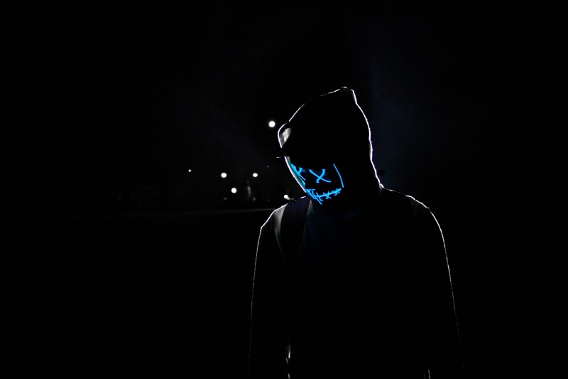 men, standing, misty, guy, smoky, cap, copy space, hoodie, man, darkness, mask, hood, indoors, colours, dark, colors, foggy, hood - clothing, rear view