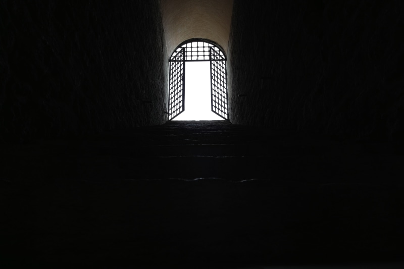 ruins, built structure, istanbul, gray, light at the end of the tunnel, indoors, black, shadows, buildings, doorway, light, sunlight, architecture, building