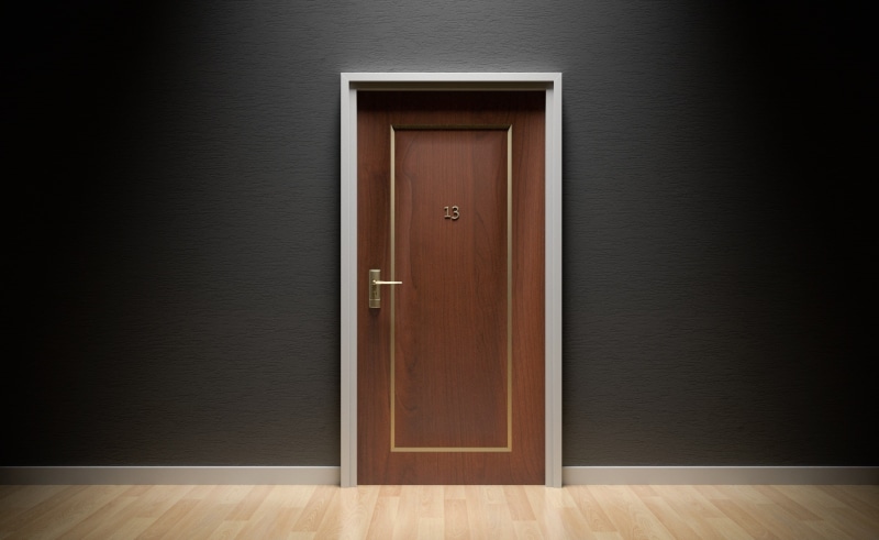 superstition, Floor, no people, Door, Evil, Scary, indoors, flooring, architecture, badluck, thirteen, Light, entrance, doorway, wall - building feature