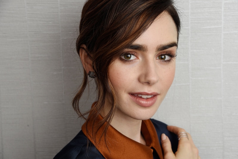 one person, happiness, adult, indoors, 2K, beautiful woman, headshot, Lily Collins, celebrity, close-up, portrait, young adult, lifestyles, young women