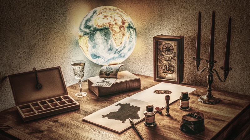 mood, representation, wall - building feature, atmosphere, table, background, electric lamp, tusche indian ink, still life, domestic room, beautiful, map