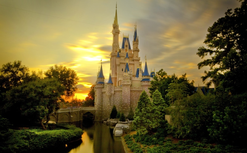 cinderella castle, spire, magic, cloud - sky, growth, tree, building, tower, belief, sky, outdoors, Architecture, religion, hd, castle, cinderella
