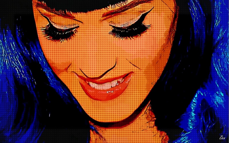 singer, model, red, human representation, multi colored, textile, katy, close-up, craft, Katy Perry, mural, women, low angle view, pop art, no people, pattern