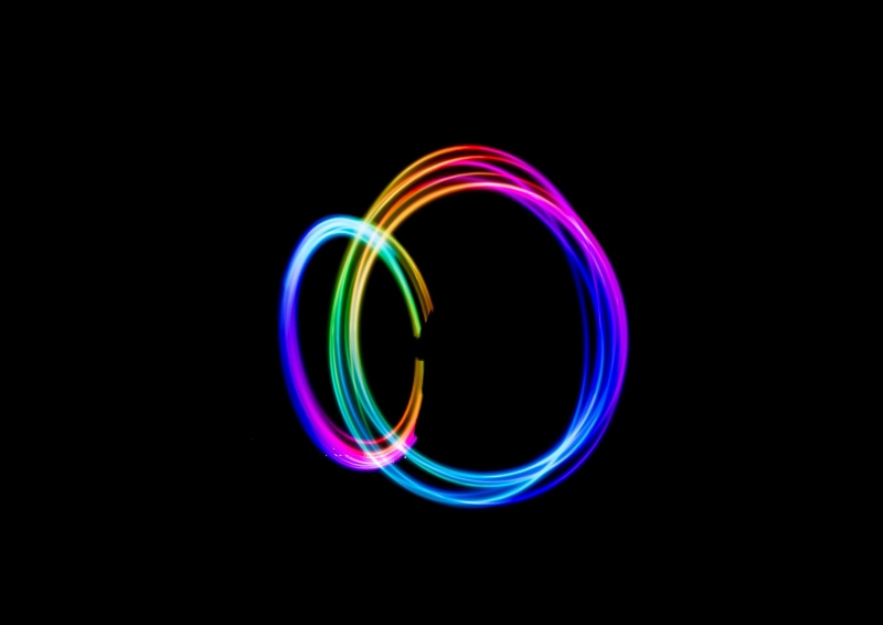 artsy, glowing, glow, pattern, time, colorful, lapse, nightlife, light - natural phenomenon, copy space, multicolor, black background, studio shot