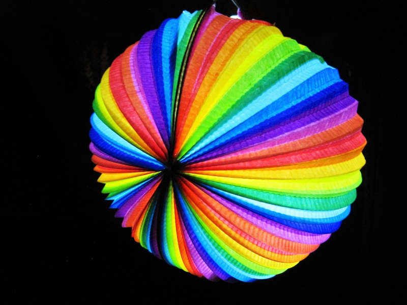 Colors, indoors, st martin, cut out, rainbow colors, 2K, still life, tinkered, saint martin, stripes, close-up, paper lantern, shape, dark, multi colored