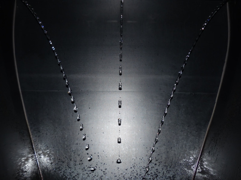 hanging, no people, water, ceiling, black Color, metallic, pattern, wet, chain, cold temperature, experiment, nature, physics, night, 4K, drop, strobe