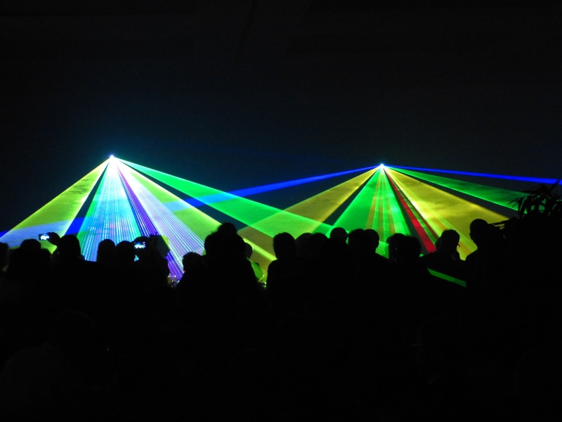 nightlife, light show, light beam, copy space, stage - performance space, multi colored, show, lights, light, arts culture and entertainment, music festival