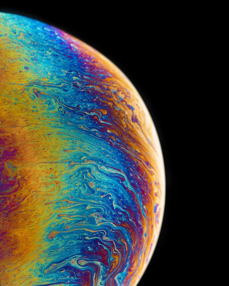 soap, space, 2K, nature, soap bubble, sphere, planet - Space, bubble, color, dark, multi Colored, planet, abstract, metallic color, close-up