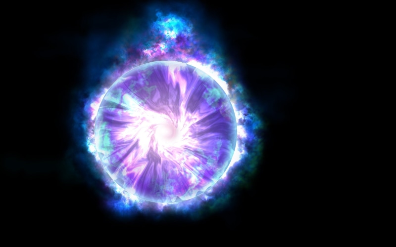 purple rays, white, purple, artwork, blue, digital art, abstract, planet, rays, digital, 1080P, art