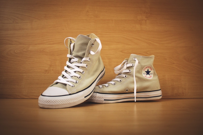 personal accessory, apparel, close-up, wood, sports shoe, high, shoe, two objects, still life, all star, wood - material, leather, flooring, shoes, footwear