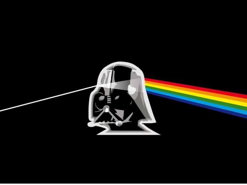 Pink Floyd, hd, darth, 480P, abstract, pink, rainbow, Darth Vader, floyd, vader, take off, funny, art, helmet, dark