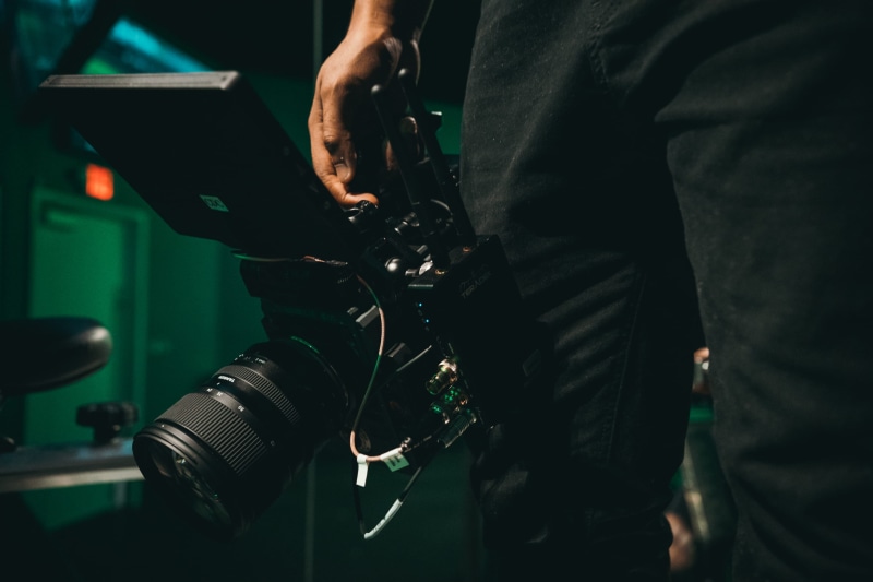 camera - photographic equipment, technology, electronics, edits, set, working, camera setup, video camera, arts culture and entertainment, men, occupation