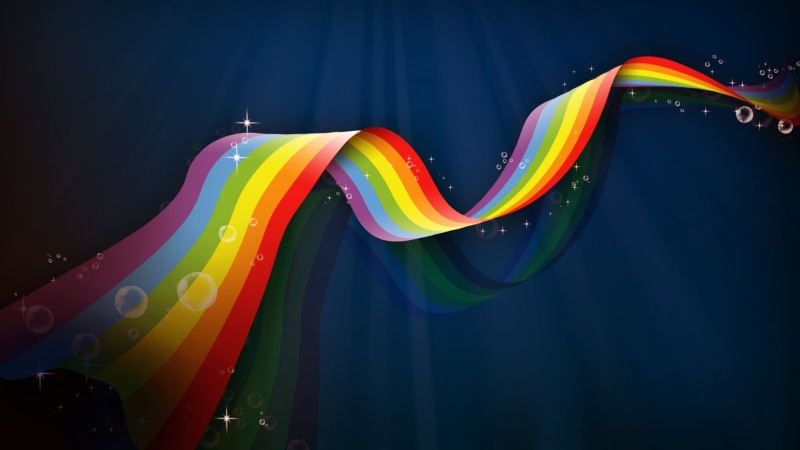decoration, motion, backdrop, green Color, colorful, flag, abstract, no people, bright, neon, rainbows, sky, flowing, design, star Shape, creativity, blue
