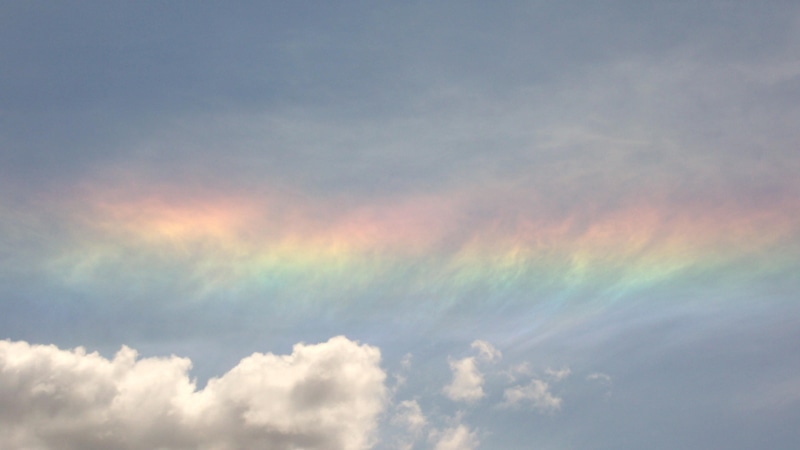 blue, bright, outdoors, beauty, abstract, multi colored, prism, atmosphere, meteorology, cloudscape, wind, no people, beauty in nature, dramatic sky, rainbow