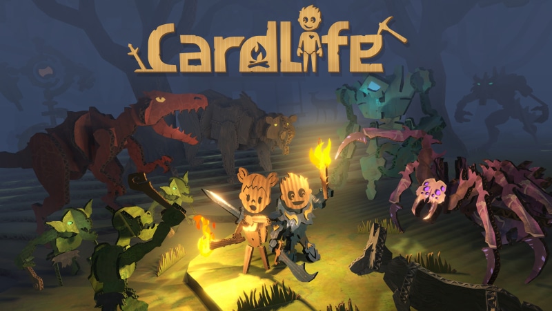 games art, CardLife, sunlight, architecture, cardboard, communication, building exterior, representation, nature, art and craft, built structure, western script