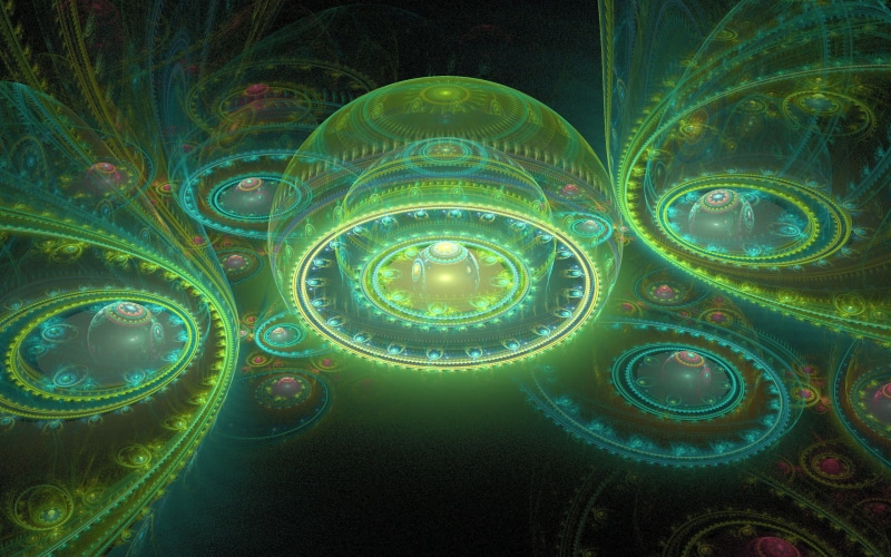 Green, 2K, Apophysis, Balls, Fractals