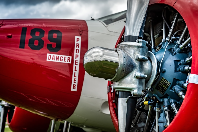 plane, red, aviation, stationary, travel, text, vintage, car, number, aeroplane, propeller, retro, retro styled, mode of transportation, engine, close-up