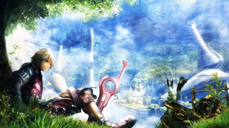 1080P, chronicles, sitting, painting, 1920x1080, tree, warrior, xenoblade, anime, xenoblade chronicles, shulk
