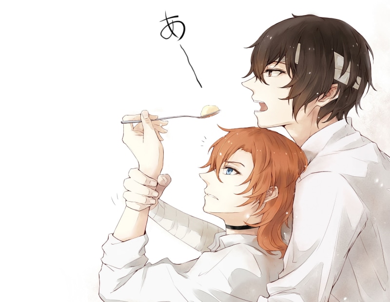1080P, Bungou Stray Dogs, Anime, Chuuya Nakahara, Osamu Dazai