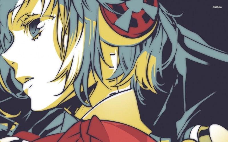 720P, yellow, Persona series, backgrounds, Aigis, close-up, mural, design, human representation, hatsune, day, multi colored, no people, art and craft