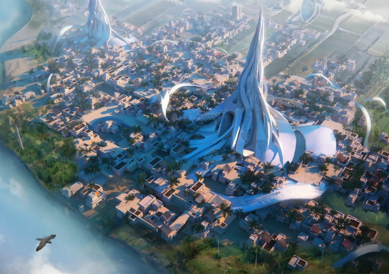 concept art, futuristic, artwork, Leon Tukker, digital art, 1080P