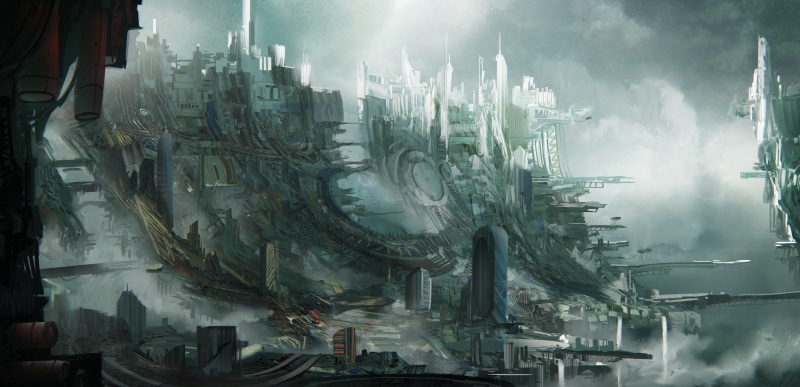 Leon Tukker, the city, slums, Sky slums, 4K